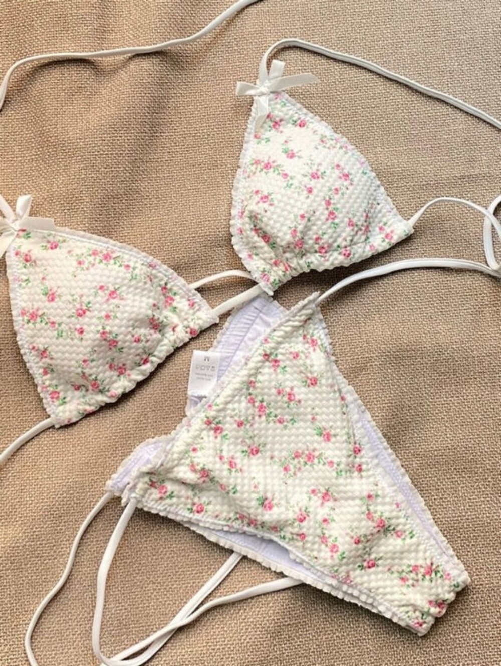 Waffle Triangle Bikini Set - Picture 4 of 11